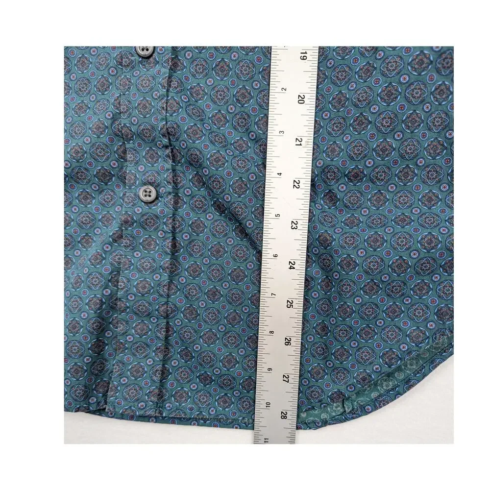 Banana Republic Green Patterned Tailored Slim Fit Shirt‎ Size Small